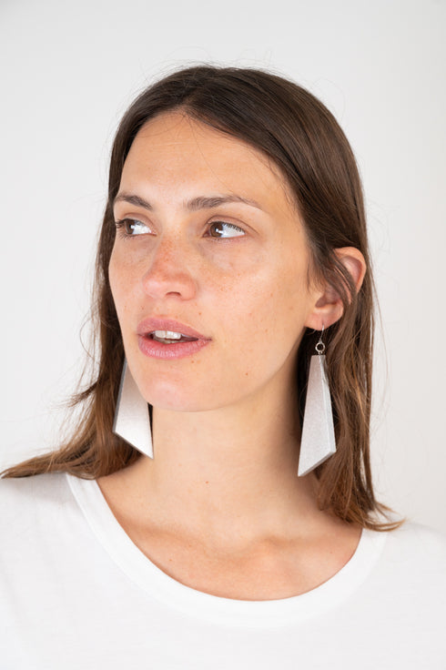 Modern earrings Marley - metallic